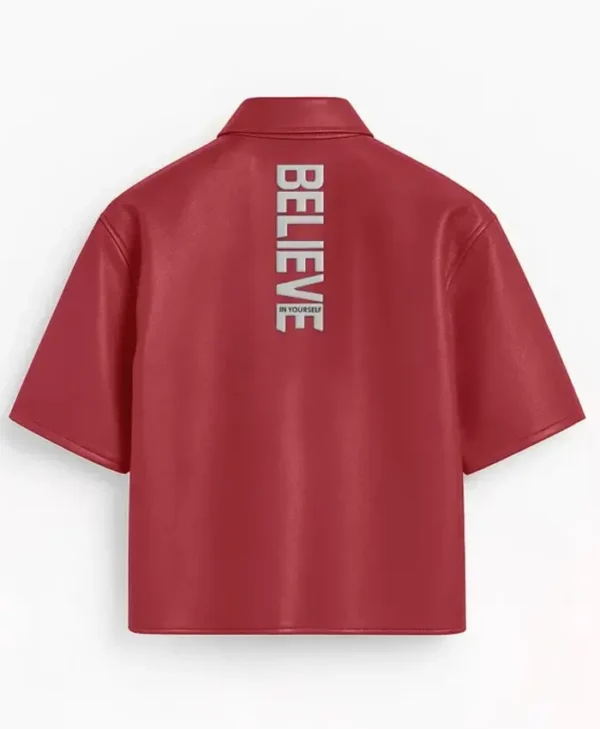 Stegaro Believer Oversized Maroon Shirt