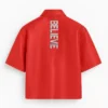 Stegaro Believer Oversized Red Shirt