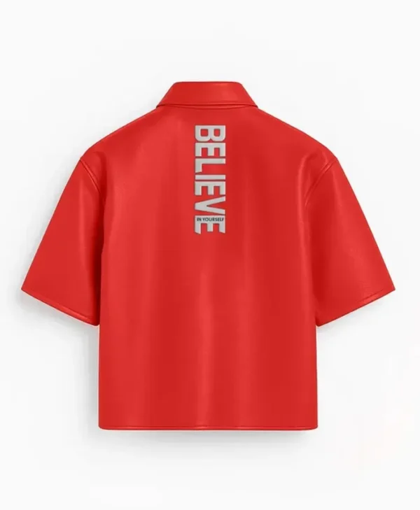 Stegaro Believer Oversized Red Shirt