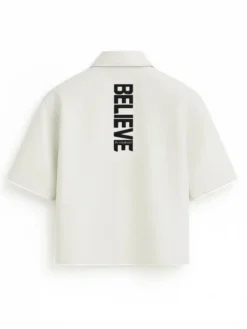 Stegaro Believer Oversized White Shirt