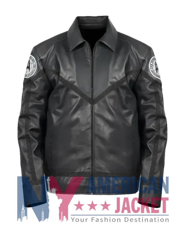 Strange Star Trek New Worlds Leather Black Jacket