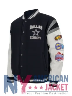 Super Bowl 5x Champions Cowboys Dallas Varsity Jacket