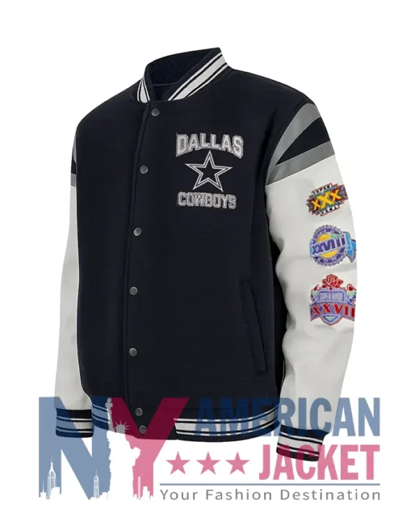 Super Bowl 5x Champions Cowboys Dallas Varsity Jacket