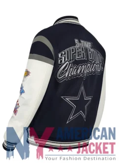Super Bowl 5x Champions Dallas Cowboys Varsity Jacket