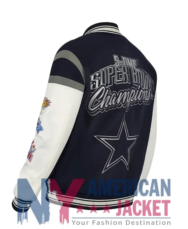 Super Bowl 5x Champions Dallas Cowboys Varsity Jacket