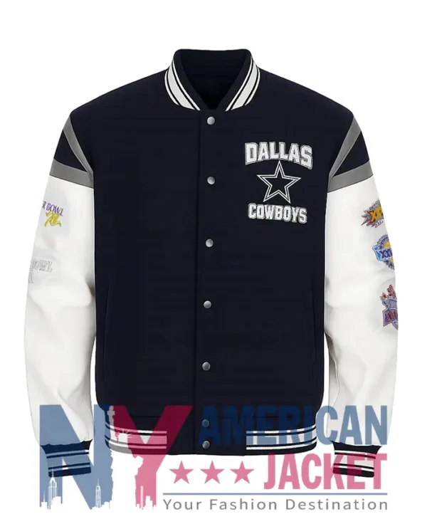 Super Bowl 5x Cowboys Dallas Champions Varsity Jacket