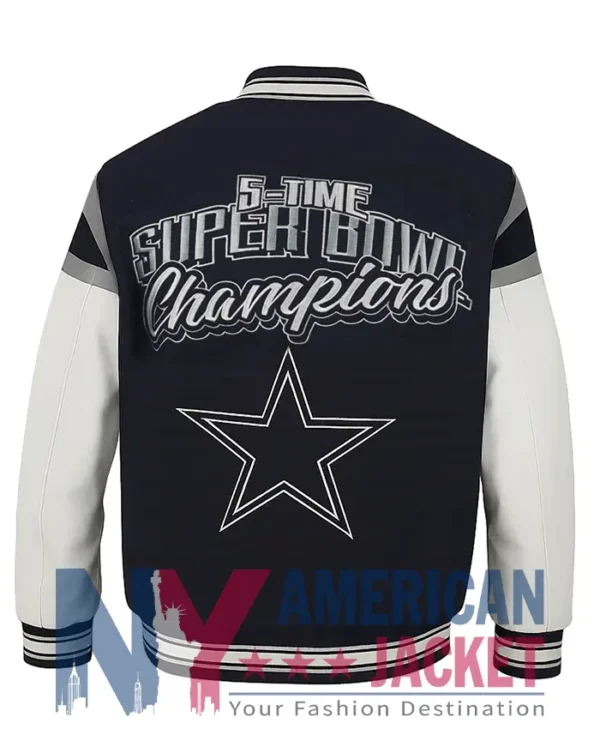 Super Bowl 5x Dallas Cowboys Champions Varsity Jacket