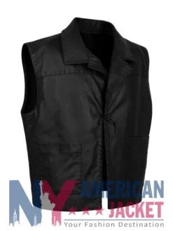 The Virginian James Leather Drury Black Vest