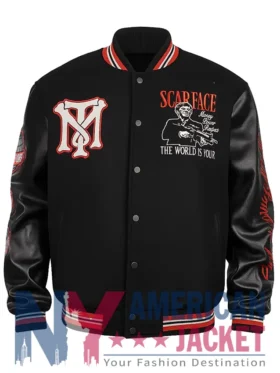 The World Is Yours Black Scarface Varsity Jacket