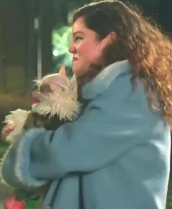 Too Much S01 Megan Stalter Blue Fur Collar Coat