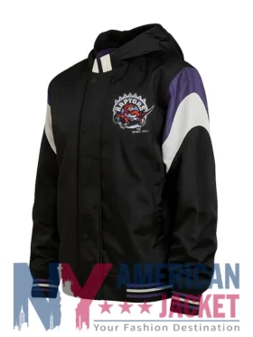 Toronto Raptors Hooded Starter Vintage Bomber Jacket
