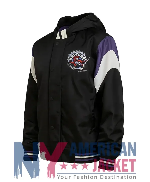 Toronto Raptors Hooded Starter Vintage Bomber Jacket