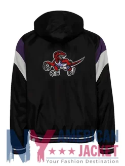 Toronto Raptors Starter Hooded Vintage Bomber Jacket