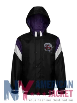 Toronto Raptors Starter Hooded Vintage Bomber Jacket