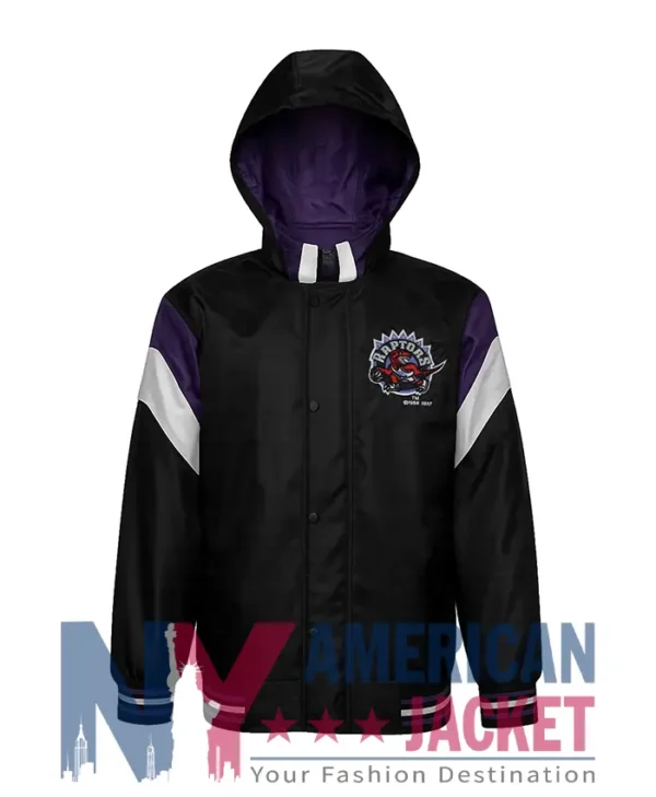 Toronto Raptors Starter Hooded Vintage Bomber Jacket