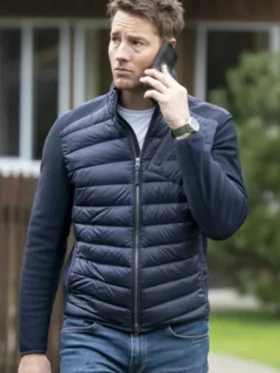 Tracker S01 Justin Hartley Blue Puffer Jacket