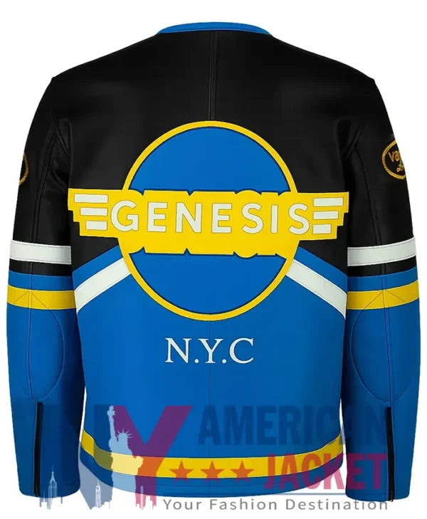Vanson Blue Motorcycle Leather Jacket