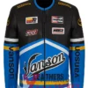 Vanson Motorcycle Blue Leather Jacket