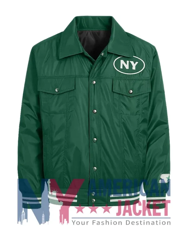 Varsity New York Jets Silver-Tab Trucker Jacket