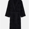 Versace Black Hooded Robe