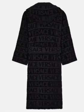 Versace Hooded Black Robe