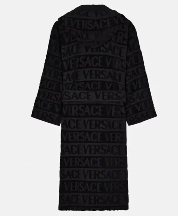 Versace Hooded Black Robe