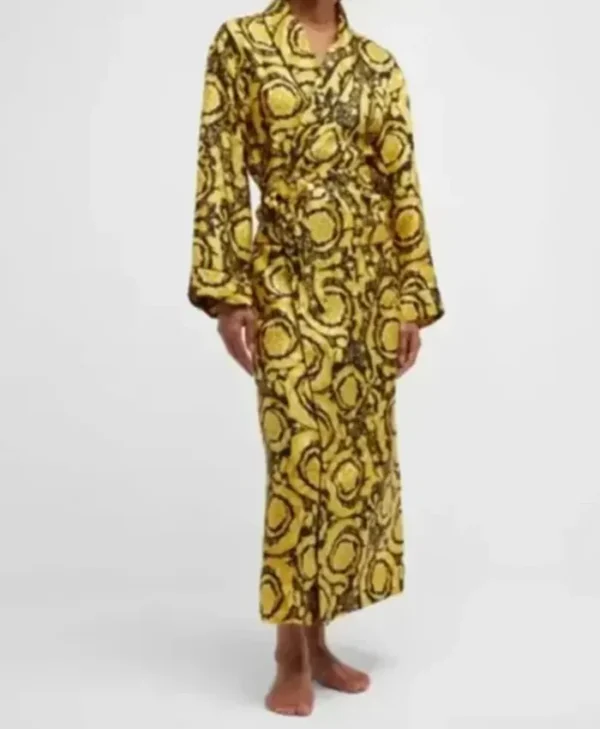 Versace Multicolor Silk Robe