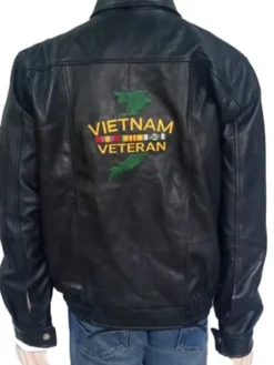Vietnam Veteran Leather Black Jacket