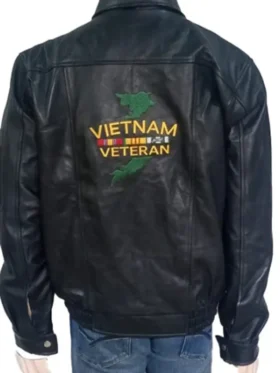 Vietnam Veteran Leather Black Jacket