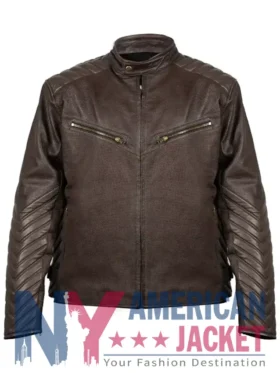 Virgil RST Roadster Air Ce Brown Leather Jacket
