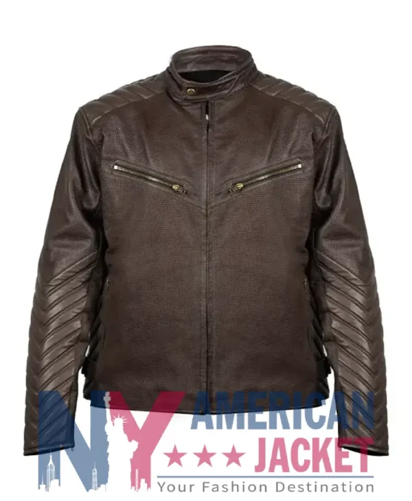 Virgil RST Roadster Air Ce Brown Leather Jacket