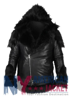 WWE Black Rollins Seth Shearling Jacket