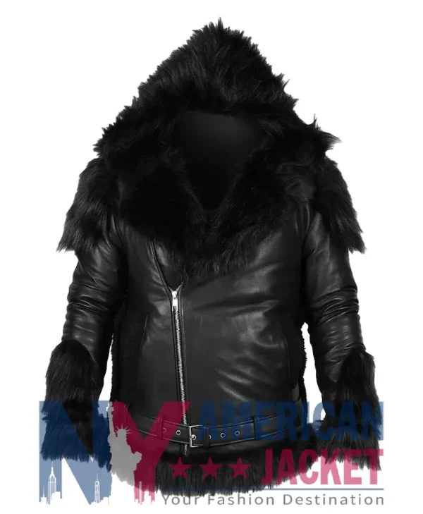 WWE Black Rollins Seth Shearling Jacket