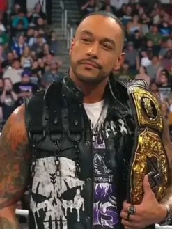 WWE Money In The Bank 2024 Damian Priest Black Leather Vest