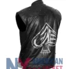 WWE Money In The Damian Bank Priest Black Leather Vest
