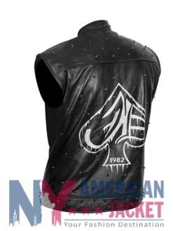 WWE Money In The Damian Bank Priest Black Leather Vest