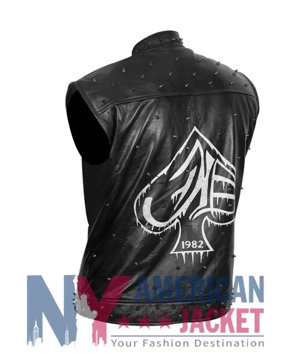 WWE Money In The Damian Bank Priest Black Leather Vest