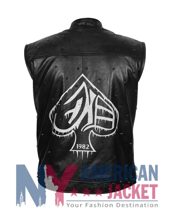 WWE Money In The Priest Bank Damian Black Leather Vest