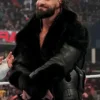 WWE Seth Rollins Black Shearling Jacket
