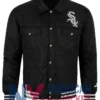 White Chicago Sox Trucker Black Jacket