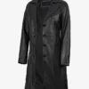 Women Jackson Black Real Leather Car Coat