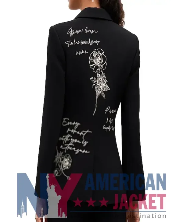 Women's Letter Love Sleeves Feather Blazer