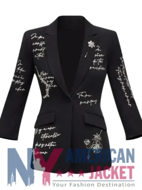Women's Love Letter Feather Sleeves Blazer