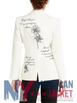 Love Letter Women's Sleeves Feather Blazer