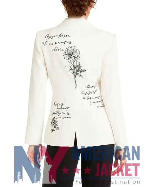 Love Letter Women's Sleeves Feather Blazer