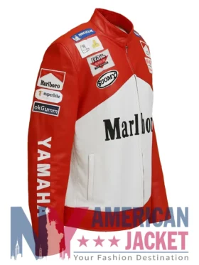 Yamaha Marlboro Leather Red And White Jacket