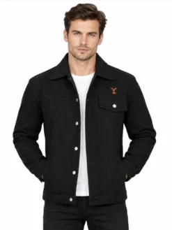 Rip Wheeler Trucker Black Cotton Jacket For Sale