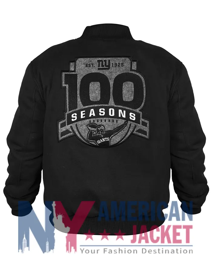 100th Season Boss Giants NY Hugo Black Bomber Jacket