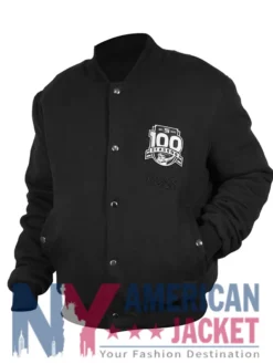100th Season Boss NY Giants Bomber Hugo Black Jacket