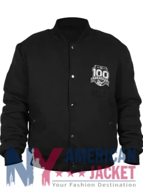 100th Season Boss NY Giants Hugo Black Bomber Jacket